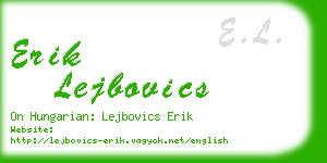 erik lejbovics business card